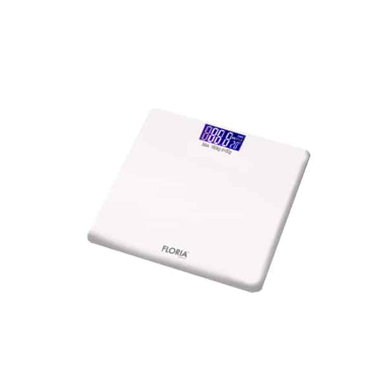 Cantar electronic de persoane, maxim 180kg, din sticla, alb, FLORIA / ZLN 7683