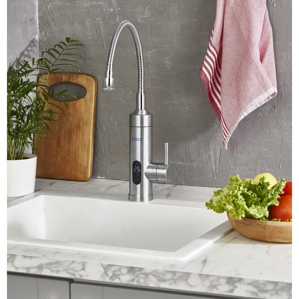 Baterie apa electrica, putere 3000W, incalzire instanta, ecran digital, inox / ZLN 7873