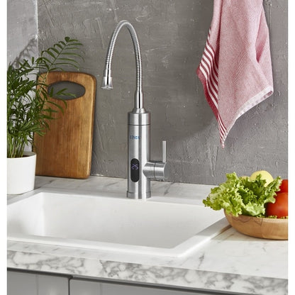 Baterie apa electrica, putere 3000W, incalzire instanta, ecran digital, inox / ZLN 7873