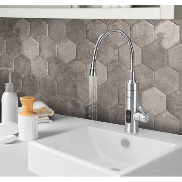 Baterie apa electrica, putere 3000W, incalzire instanta, ecran digital, inox / ZLN 7873