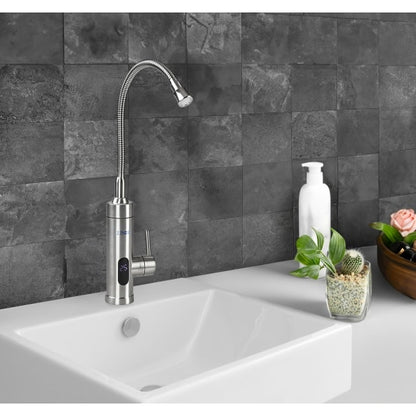 Baterie apa electrica, putere 3000W, incalzire instanta, ecran digital, inox / ZLN 7873