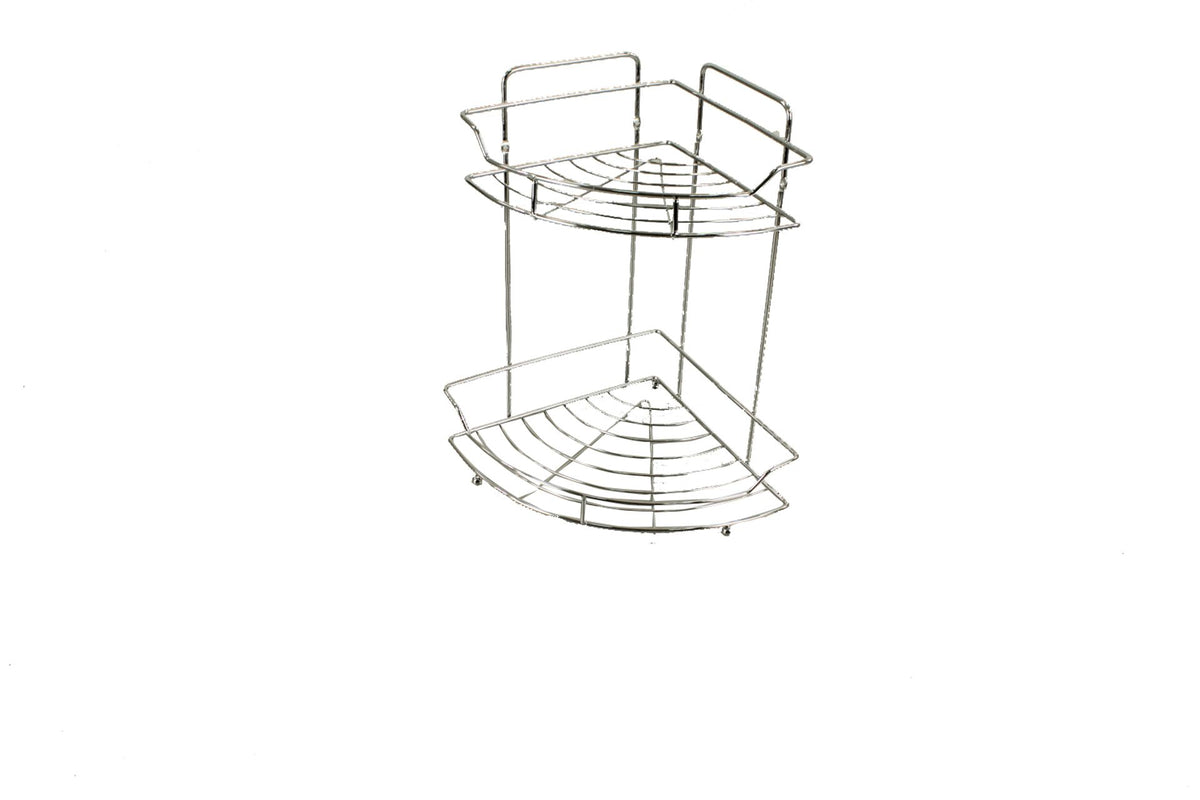 Coltar baie, 2 polite, din inox / ZLN 7945