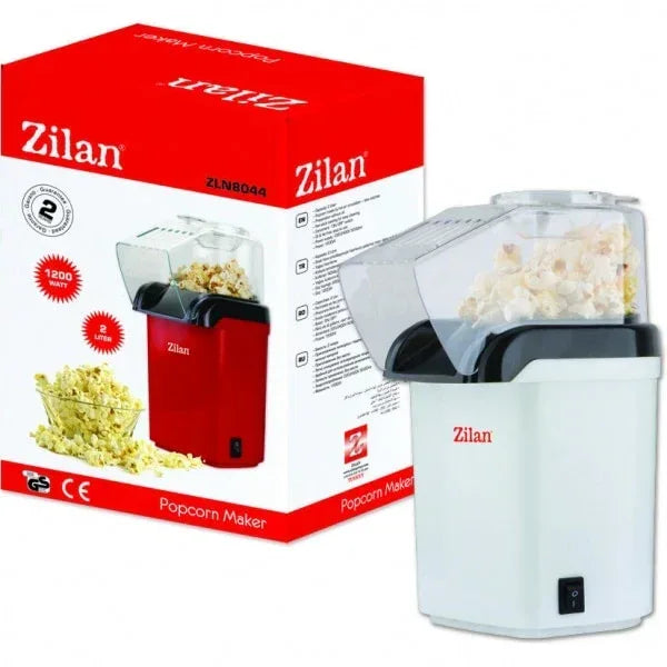 Aparat popcorn fara ulei, cu aer cald, putere 1200W, alb / ZLN 8044 - 221.ro