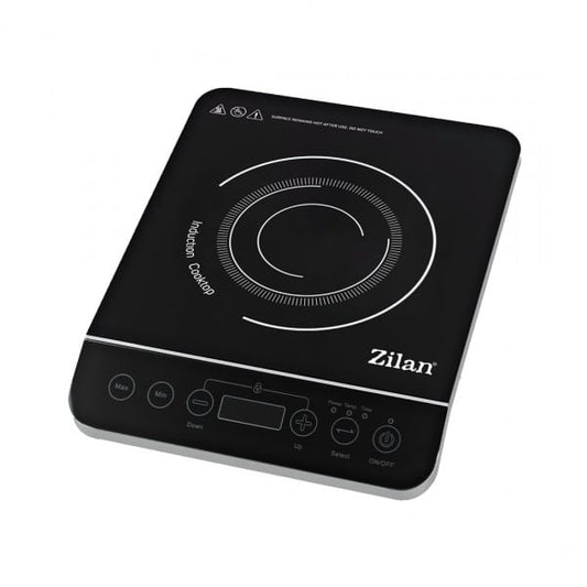 Plita cu inductie, Zilan putere 2000W, geam din cristal negru, oprire automata / ZLN 8078