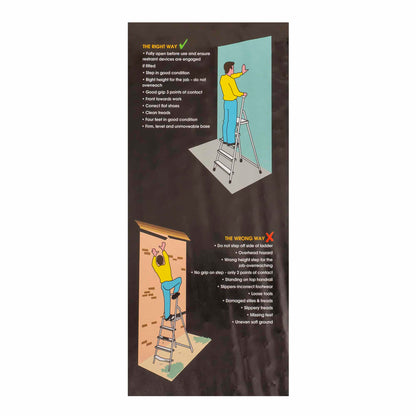 Scara metalica cu 3 trepte late, pliabila negru Z-TOOLS / ZTS 8087