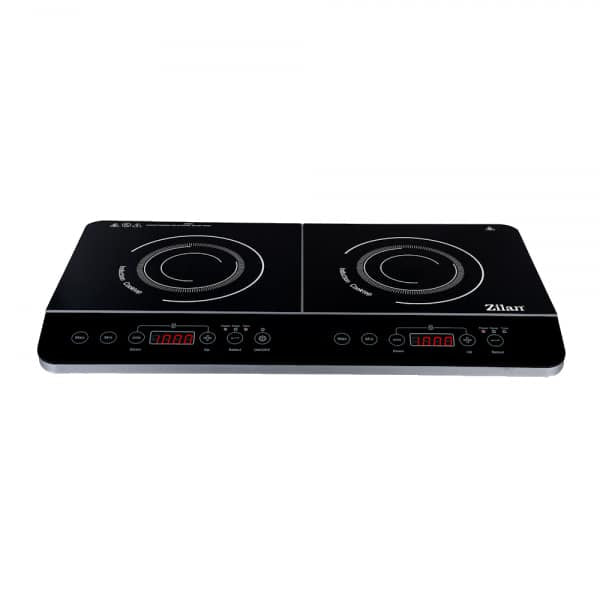 Plita cu inductie, Zilan, doua ochiuri putere 3500W, geam din cristal negru, oprire automata / ZLN 8088