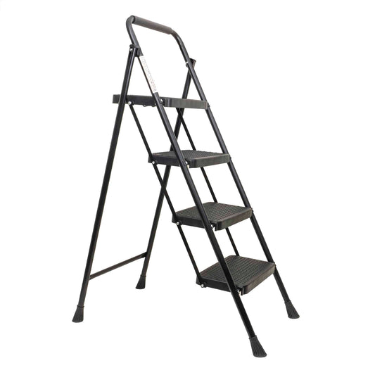 Scara metalica cu 4 trepte late, pliabila negru Z-TOOLS / ZTS 8088