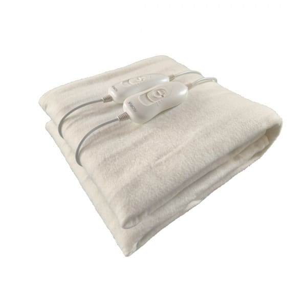 Patura electrica dubla Floria, dimensiuni 160x140cm, putere 60w, 3 trepte de incalzire, alb / ZLN 8481