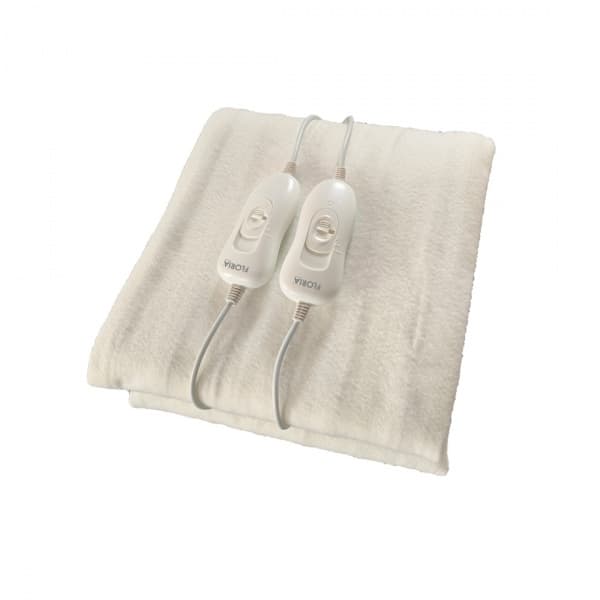 Patura electrica dubla Floria, dimensiuni 160x140cm, putere 60w, 3 trepte de incalzire, alb / ZLN 8481