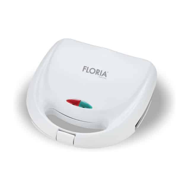 Sandwich maker Floria, putere 750w, invelis exterior rezistent la caldura, indicator luminos, alb / ZLN 8504