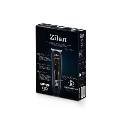 Aparat de tuns electric 10 in 1, pentru barbati reincarcabil, LED, negru / ZLN 8658