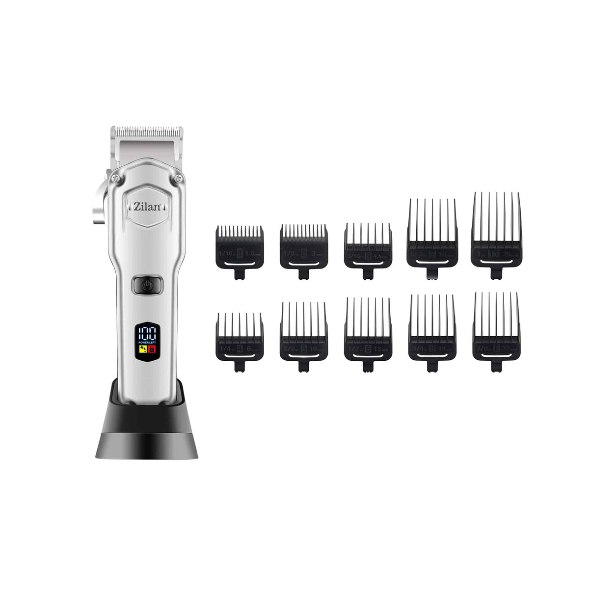 Aparat de tuns electric 11 in 1, pentru barbati reincarcabil IPX7, LED, gri / ZLN 8689