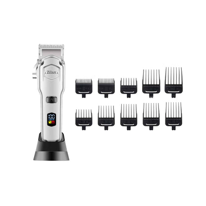 Aparat de tuns electric 11 in 1, pentru barbati reincarcabil IPX7, LED, gri / ZLN 8689