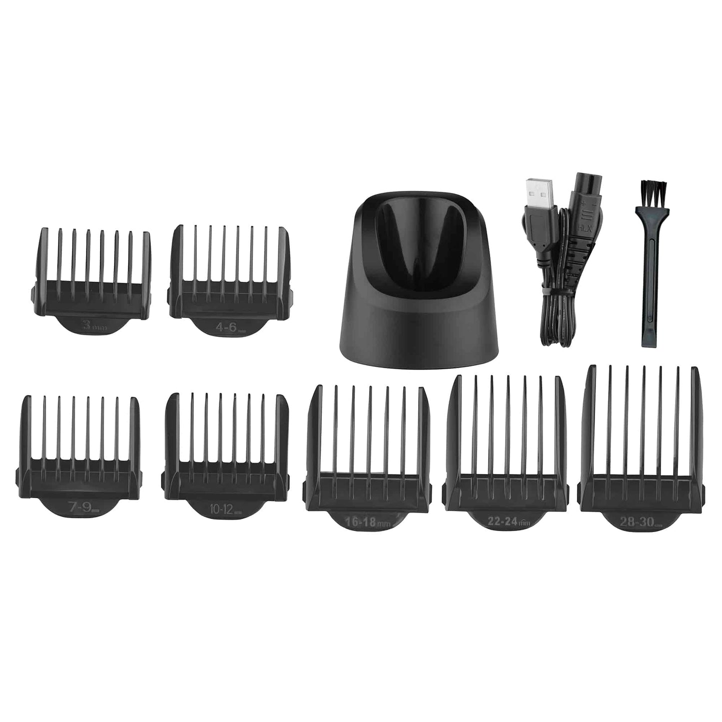 Aparat de tuns electric 8 in 1, pentru barbati reincarcabil IPX6, LED, gri / ZLN 8702