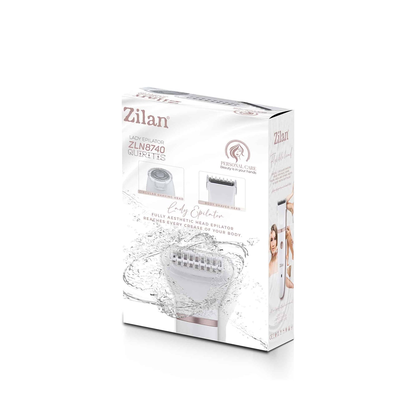 Epilator electric profesional, QUIRITIS, 3 in 1, incarcare USB, alb / ZLN 8740
