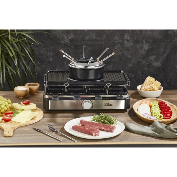 Gratar electric 3 in 1, non stick, putere 1400w, capacitate recipient 1l, elemente de inox, indicator luminos / ZLN 8856