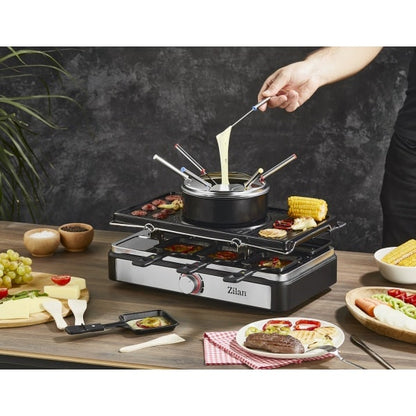 Gratar electric 3 in 1, non stick, putere 1400w, capacitate recipient 1l, elemente de inox, indicator luminos / ZLN 8856
