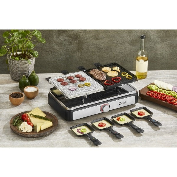 Gratar electric 2 in 1, non stick, putere 1400w, grill de piatra si grill de aluminiu / ZLN 8863