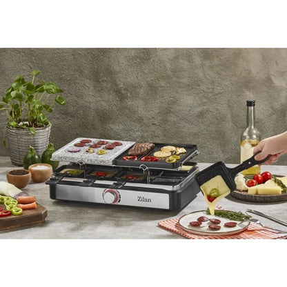 Gratar electric 2 in 1, non stick, putere 1400w, grill de piatra si grill de aluminiu / ZLN 8863