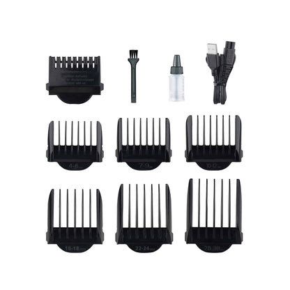 Aparat de tuns electric 7 in 1, pentru barbati reincarcabil IPX5, LED, negru / ZLN 8931