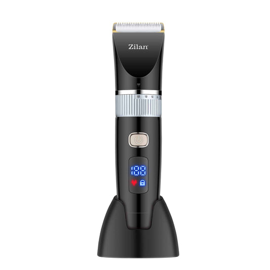 Aparat de tuns electric 7 in 1, pentru barbati reincarcabil IPX5, LED, negru / ZLN 8931