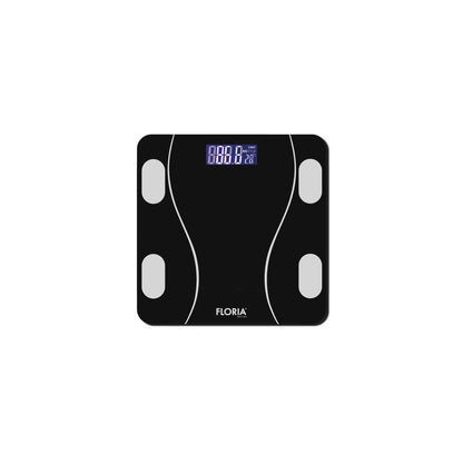 Cantar electronic de persoane, FLORIA maxim 180kg, sticla, negru / ZLN 8962