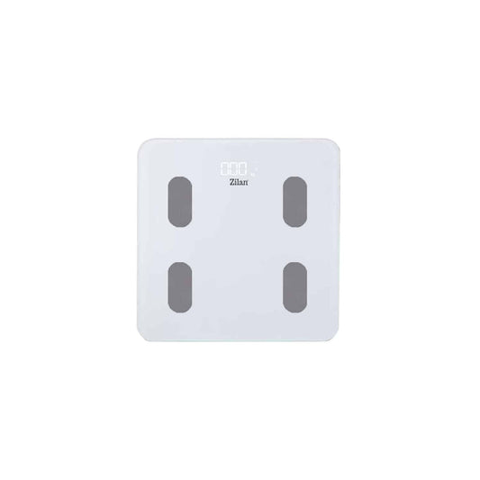 Cantar electronic de persoane, ZILAN maxim 180kg, sticla, alb / ZLN 8979
