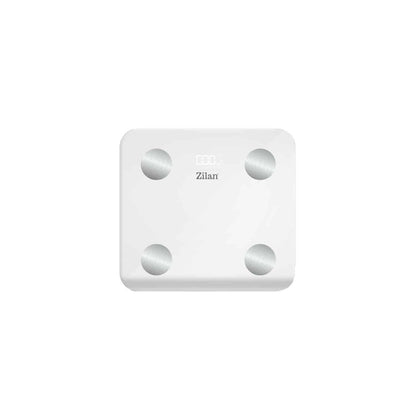 Cantar electronic de persoane, ZILAN maxim 180kg, sticla, alb / ZLN 9006