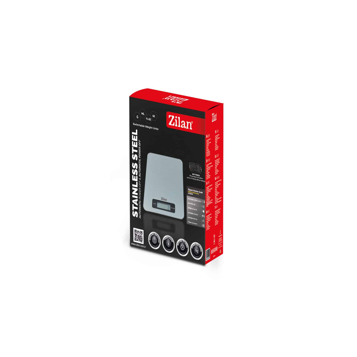 Cantar de bucatarie digital din inox, ecran LED, maxim 5 kg ZILAN / ZLN 9099