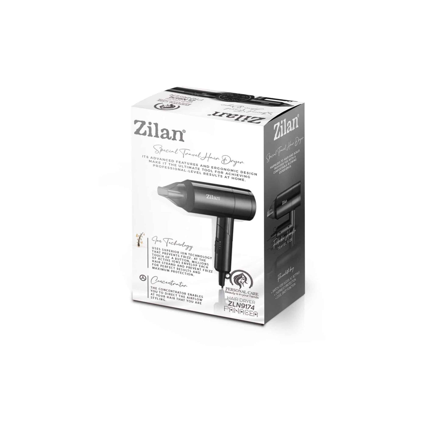 Uscator de par PANACEA, putere  1800W, 2 trepte de viteza ZILAN / ZLN 9174