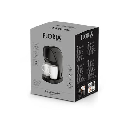 Aparat de facut cafea, putere 450W, filtru lavabil, 2 cesti incluse, cupa pentru masurat, negru / ZLN 9297