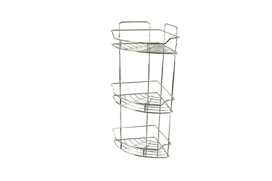 Coltar baie, 3 polite, din inox / ZLN 9752