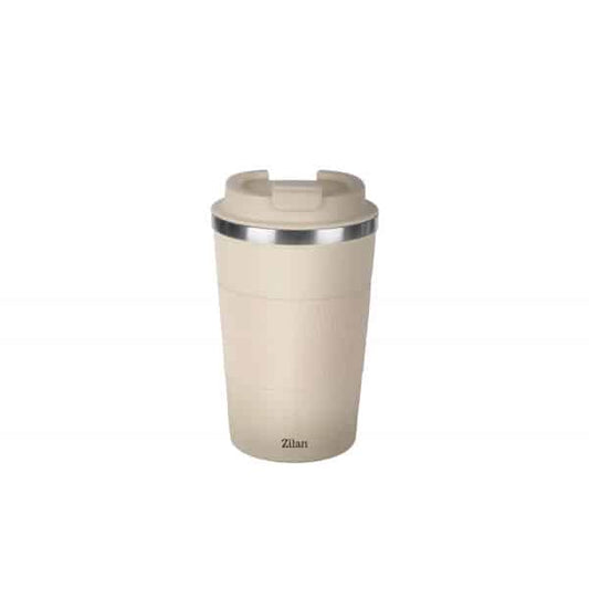 Cana de cafea, termos, interior din inox, capacitate 380ml ZILAN, crem / ZLN 9877