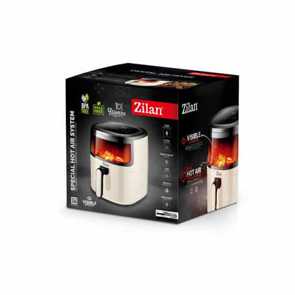 Friteuza Air Fryer ZILAN, putere 1500w, capaitate 5l, crem / ZLN 9984