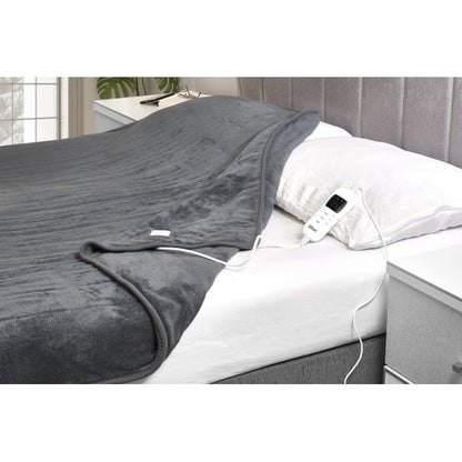 Patura electrica dubla, 180x160cm, 9 trepte de putere, gri ZILAN / ZLN0096