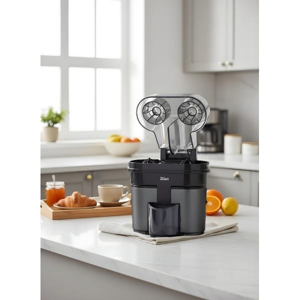 Stor­cător electric pentru citrice, 2 conuri, capacitate 500 ml, putere 90W, pentru suc proaspăt rapid ZILAN / ZLN1156