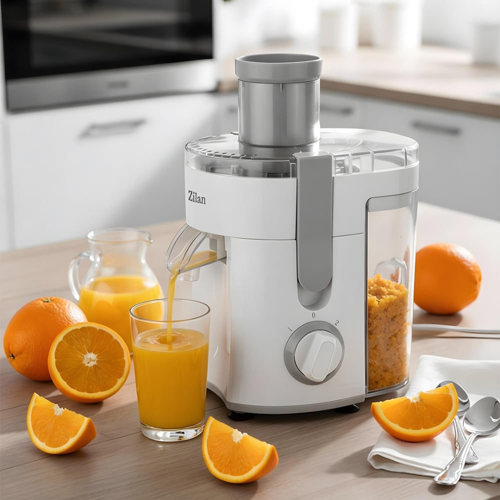 Storcător de fructe, putere 400W, 2 viteze, filtru inox, recipient pulpă 600 ml ZILAN / ZLN1166