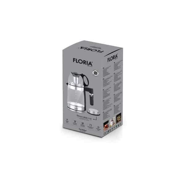 Set fierbator electric plus ceainic, argintiu, putere 1500W, capacitate 1.8L si 1.2L FLORIA / ZLN1757
