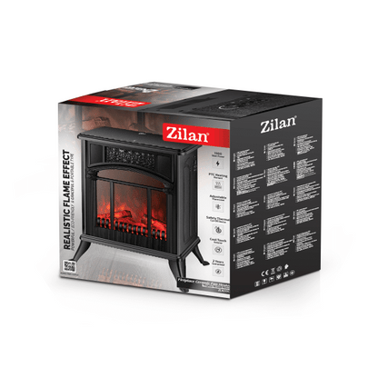 Semineu electric, 2 trepte de putere 1900W, element de incalzire PTC, ZILAN / ZLN2051