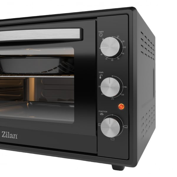 Cuptor electric, putere 2000W, capacitate 65L, 3 trepte de putere, timer, termostat, negru ZILAN / ZLN2433