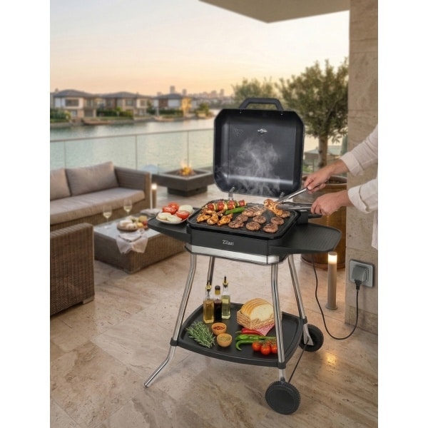 Grătar electric din aluminiu și oțel, putere 3050W, gătire rapidă și uniformă ZILAN / ZLN2502