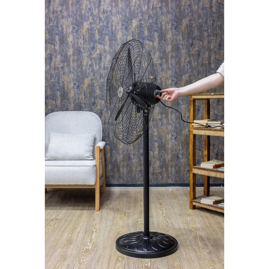 Ventilator cu picior sau pentru perete, putere 130W, diametru grilaj 68cm, pozitie fixa sau oscilanta ZILAN / ZLN2549