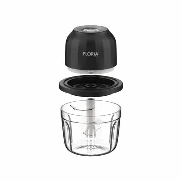 Tocator reîncărcabil pentru legume și fructe (Mini Chopper), cu o capacitate de 350 ml, baterie de 1200 mAh și putere de 5V/30W FLORIA / ZLN2655