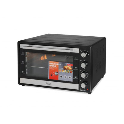 Cuptor electric cu ventilator, putere 2500W, capacitate 80L, 250°C, termostat reglabil, timer, geam dublu ZILAN / ZLN3480