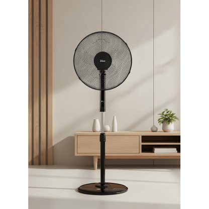 Ventilator cu picior,  putere 48W, 3 trepte viteză, diametru 43 cm, negru ZILAN / ZLN4642