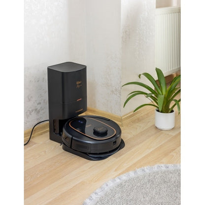 Aspirator robot Aurum, cu statie de colectare praf, putere 600W, 3 trepte putere, baterie 3200mAh ZILAN / ZLN5500