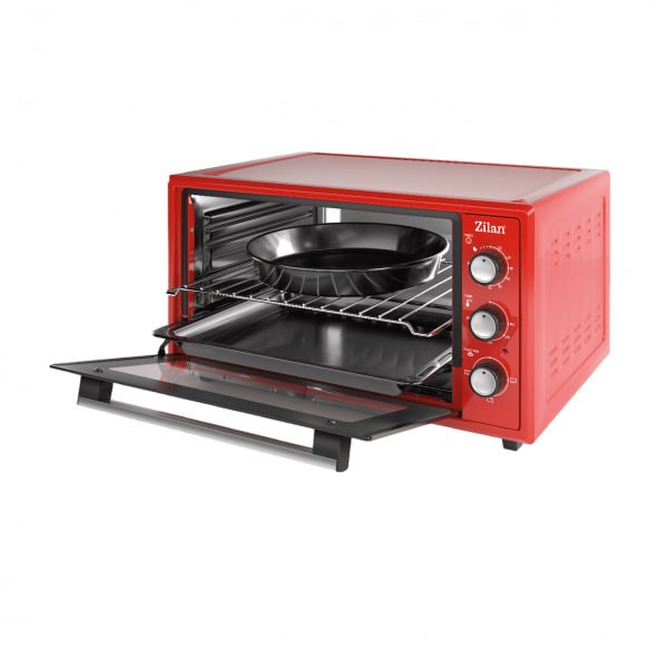 Cuptor electric, putere 2000W, capacitate 45l, 3trepte de putere, rosu ZILAN / ZLN5650