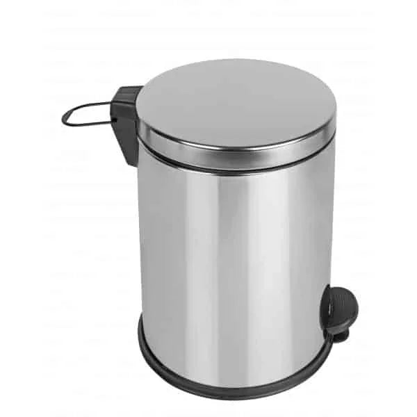 Coș de gunoi, capac pedală, inox, 5L ZILAN / ZLN6881