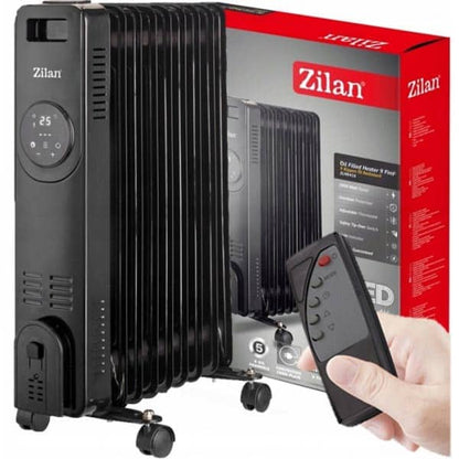 Calorifer electric cu 9 elementi, putere 2000W, termostat reglabil, indicator LED ZILAN / ZLN8416