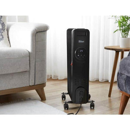 Calorifer electric cu 9 elementi, putere 2000W, termostat reglabil, indicator LED ZILAN / ZLN8416